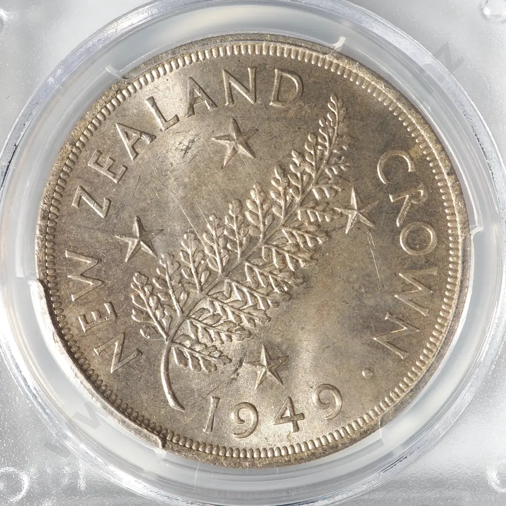 1949 PCGS MS 65 New Zealand Crown Image 1++