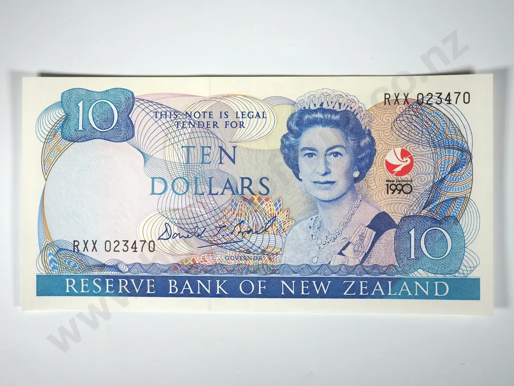 New Zealand AUNC 1990 $10 Banknote  Image 1++
