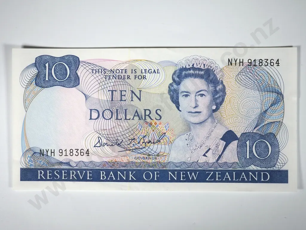 New Zealand AUNC Brash $10 Banknote Image 1++