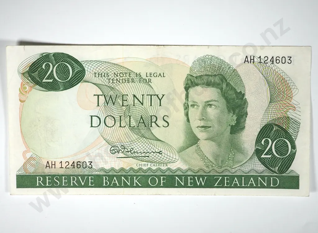 New Zealand Twenty Dollar Banknote Fleming - Better Grade Image 1++