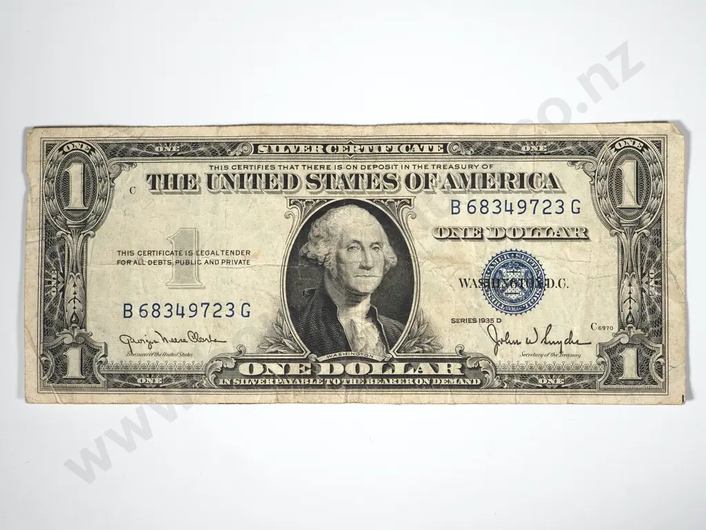 1935 United States Silver Certificate One Dollar Note Image 1++