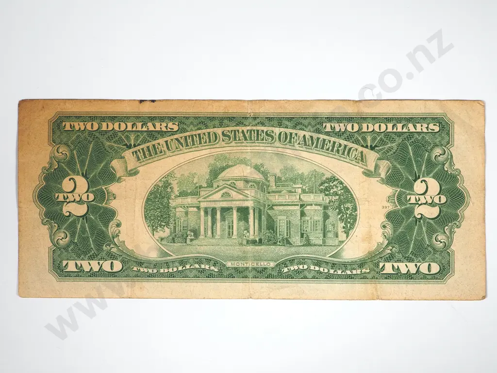 1953 Series F United States Red Seal Two Dollar Note  Image 1++