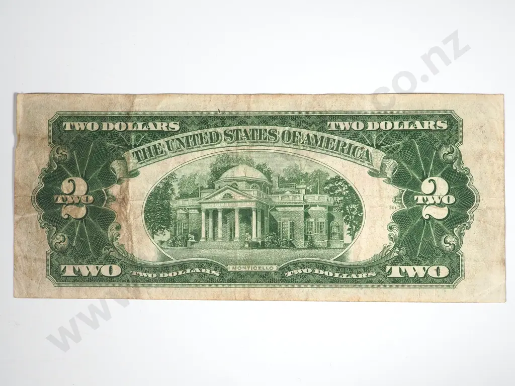 1928 Series F United States Red Seal Two Dollar Note  Image 1++