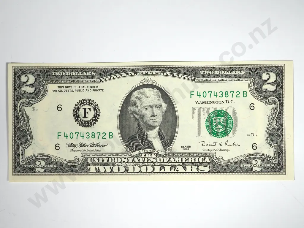 AUNC US 1995 Series Two Dollar Note  Image 1++
