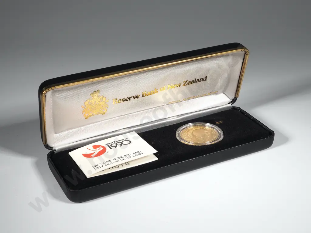 1990 New Zealand One Hundred & Fifty Dollar Gold Coin - Half Ounce of Gold  Image 1++