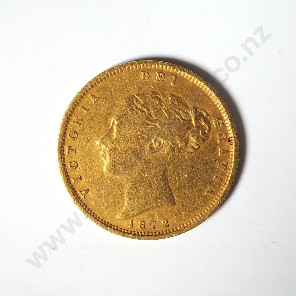 1872 Half Sovereign  Image 1++