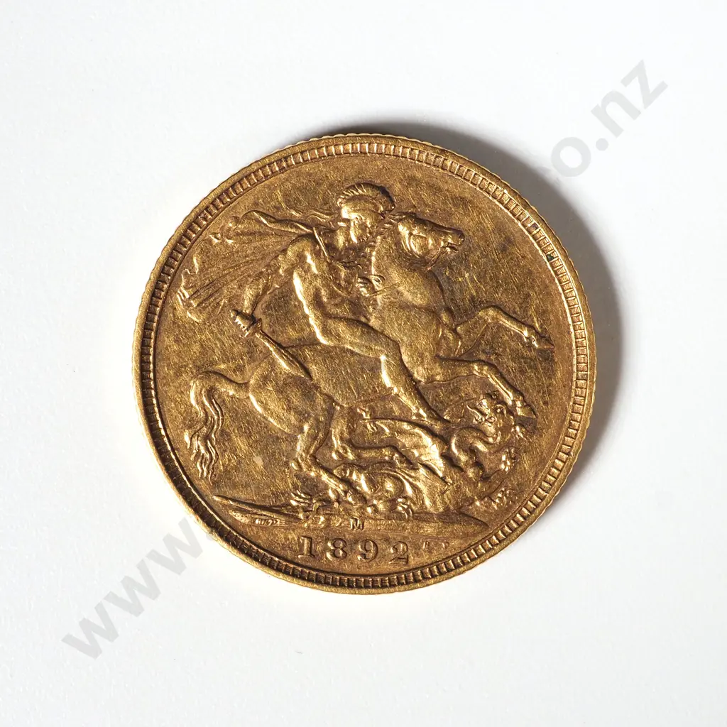 1892 Melbourne Full Sovereign Image 1++