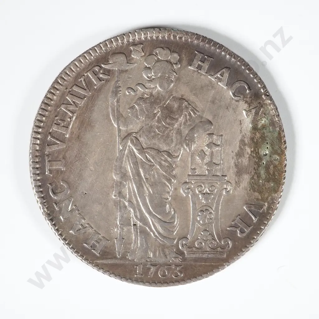 1763 Netherlands 3 Gulden Silver Coin Image 1++
