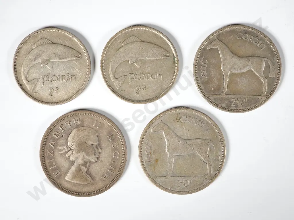 Four Irish Silver Coins - 1920s/30s/40s  - 75% Silver Image 1++