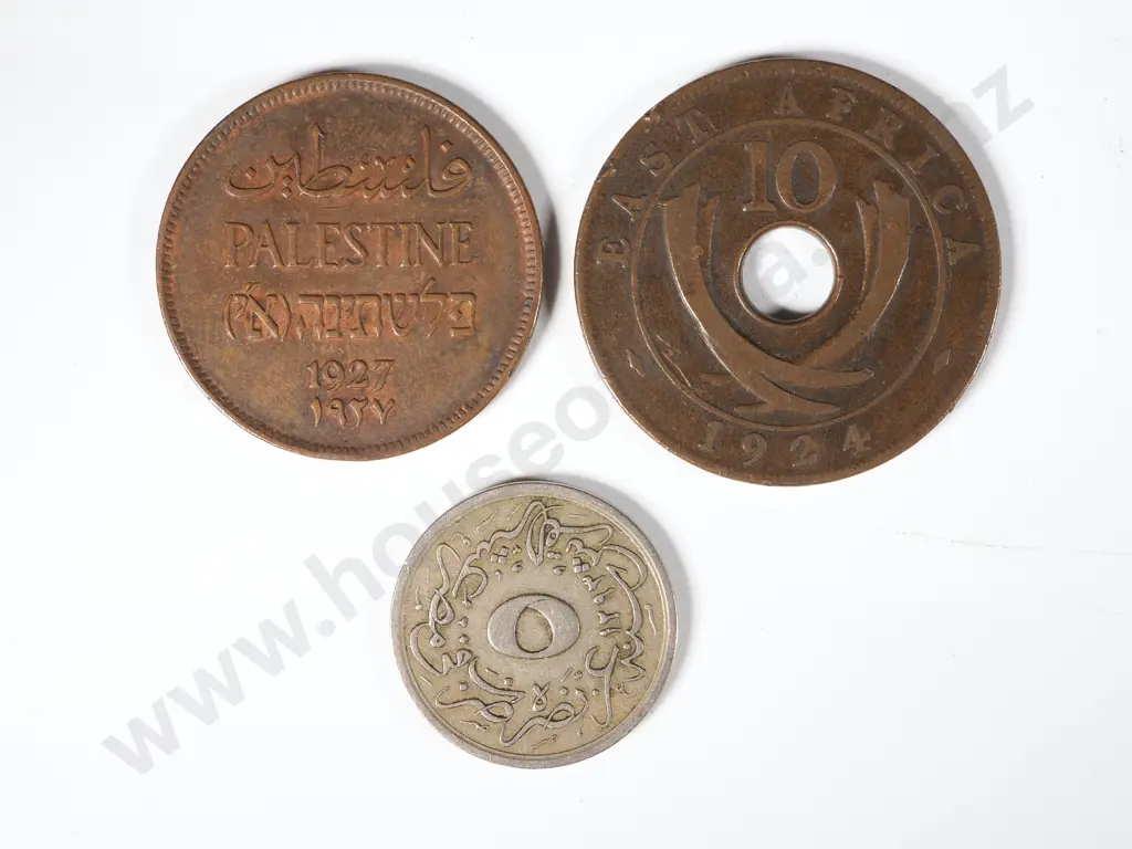 Three Coins incl Palestine 1927 & East Africa 1924 Image 1++
