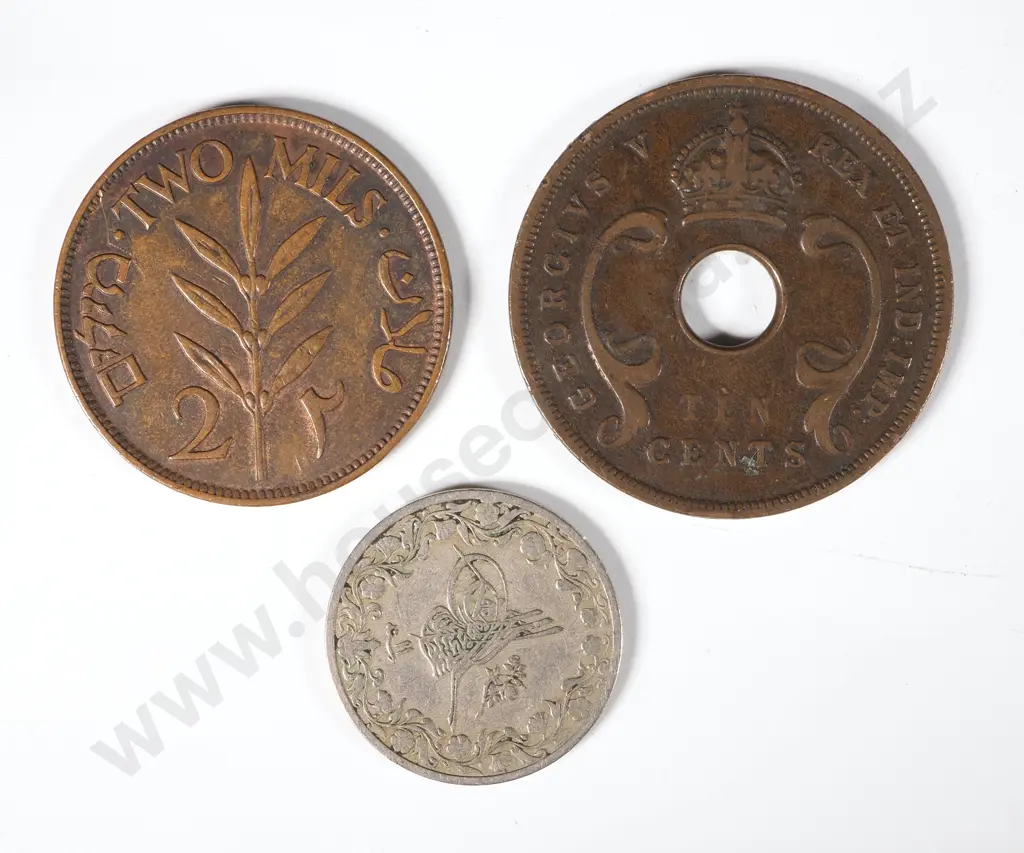 Three Coins incl Palestine 1927 & East Africa 1924 Image 1++