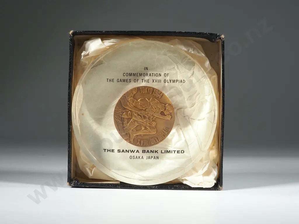18th Japanese Olympic Coin set  Paper Weight in Original Box Image 1++