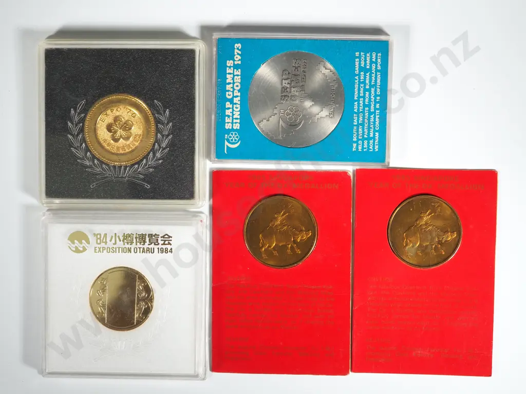Assorted Lot of Cased Oriental Coins & Medallions Image 1++