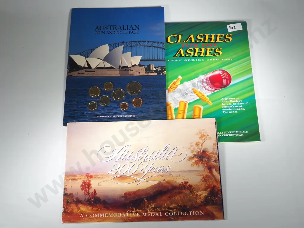 Three Australian A4 Presentation Sets incl 1989 Coin & $1 & $2 Currency Set Image 1++