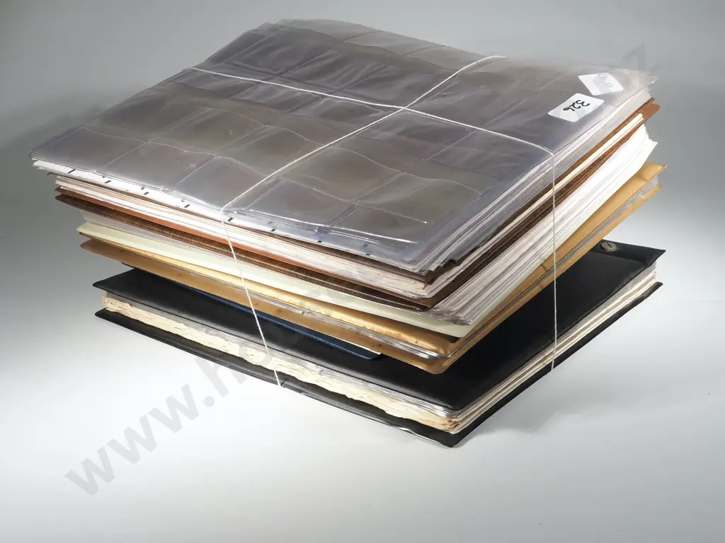 Collection of Five Coin Albums with Extra Plastic Leaves  Image 1++