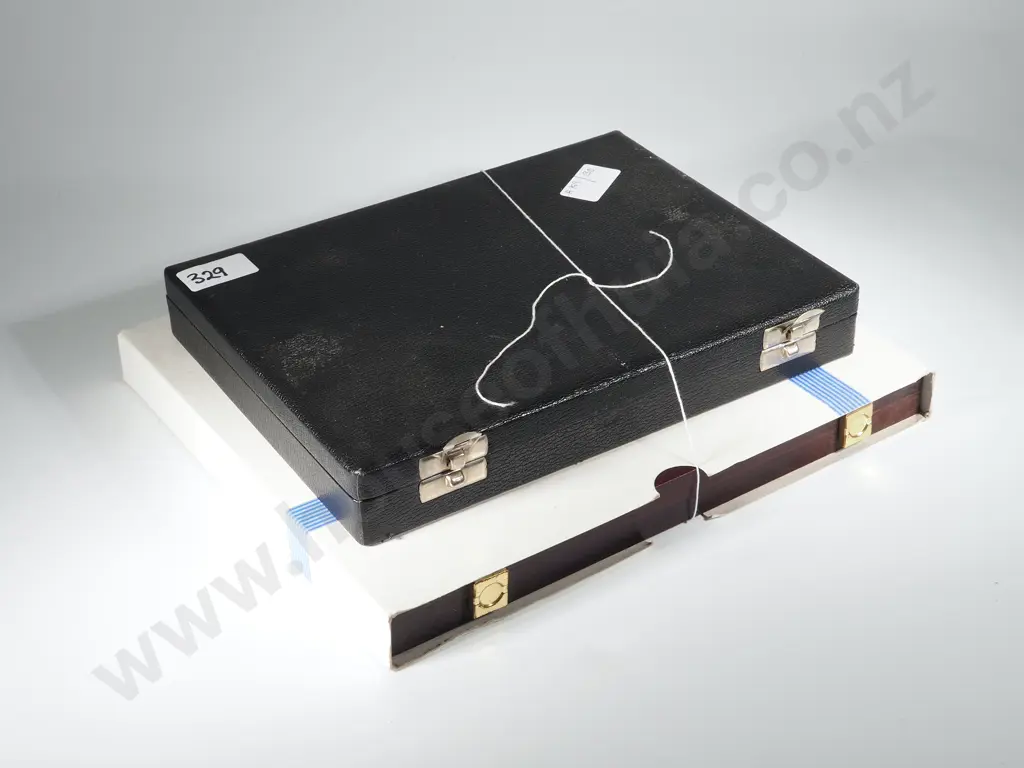 Two Coin Cases. One Leather (Italian)& the Other Wooden Image 1++
