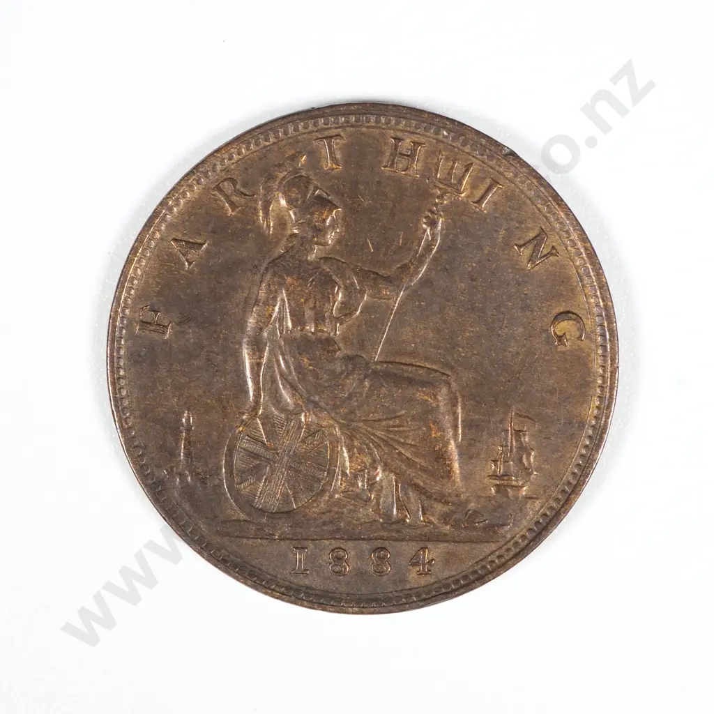 1884 United Kingdom Farthing - EF CV 20 GBP  Image 1++