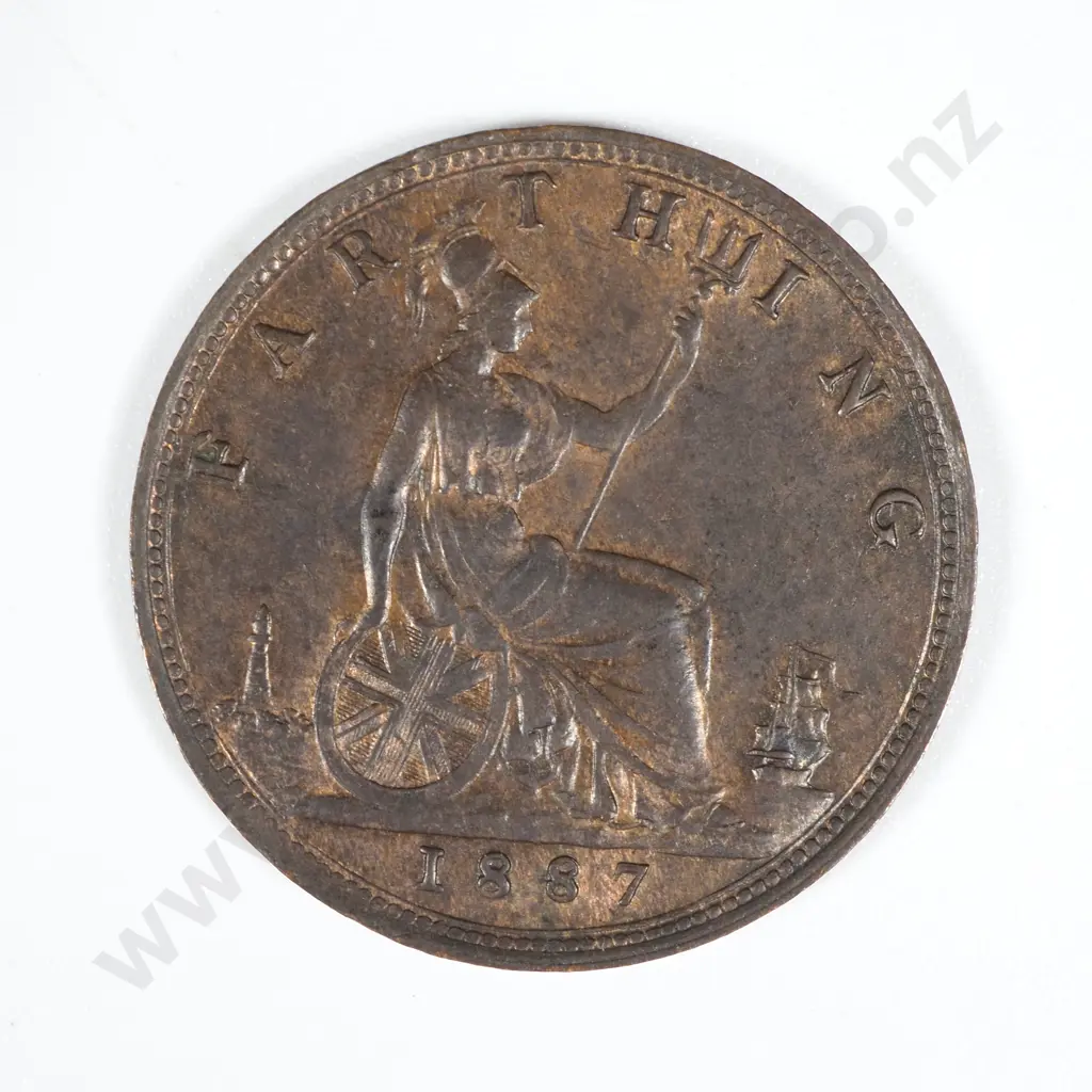 1887 United Kingdom Farthing - EF CV 30 GBP  Image 1++