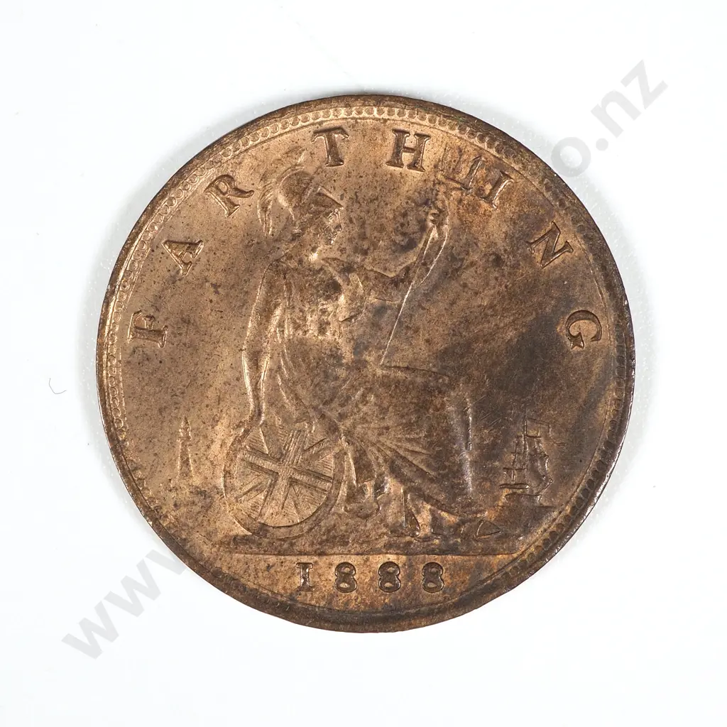 1888 United Kingdom Farthing - Some Original Lustre  Image 1++