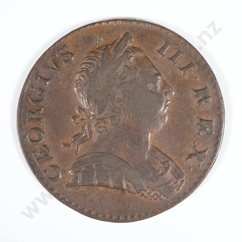 1773 United Kingdom Halfpenny - VF CV 55 GBP  Image 1++