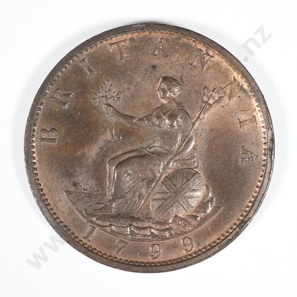 1799 United Kingdom Halfpenny - Trace of Lustre  Image 1++
