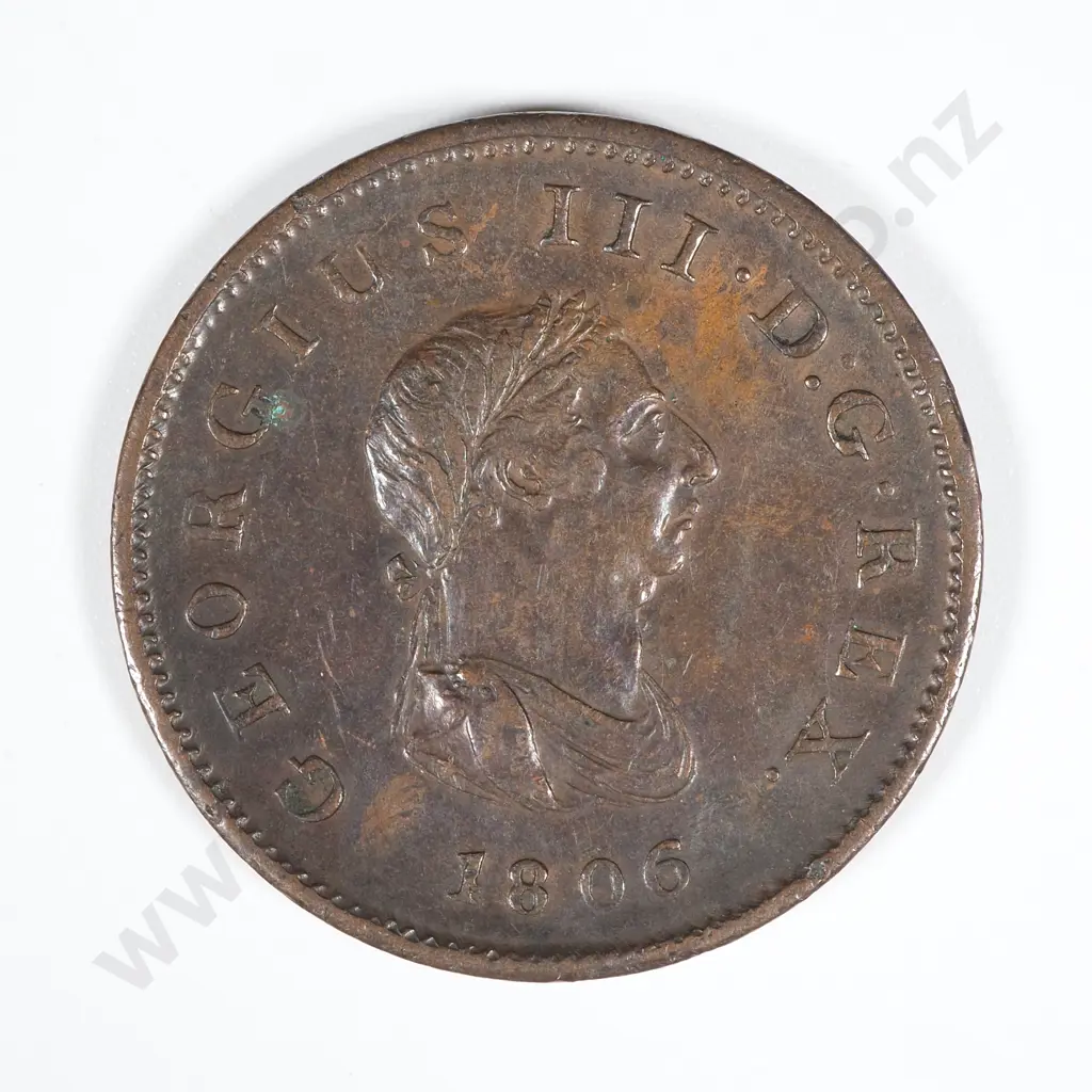 1806 United Kingdom Halfpenny - EF CV 45 GBP  Image 1++