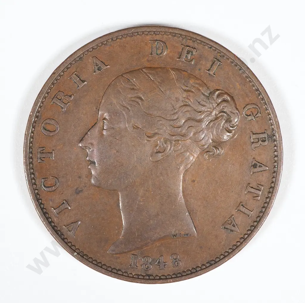 1848 United Kingdom Halfpenny - VF CV 70 GBP  Image 1++