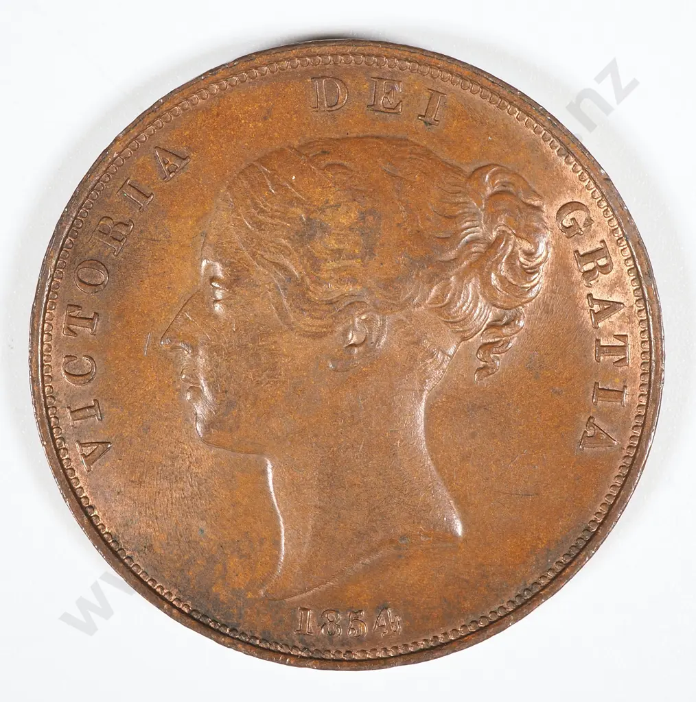 1854 United Kingdom Penny - Trace of Lustre Image 1++