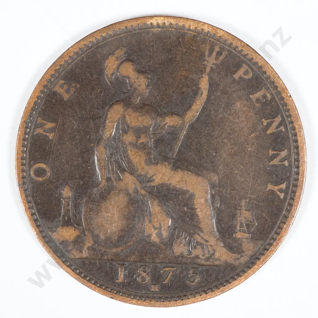 1875 H United Kingdom Penny - F CV 35 GBP  Image 1++