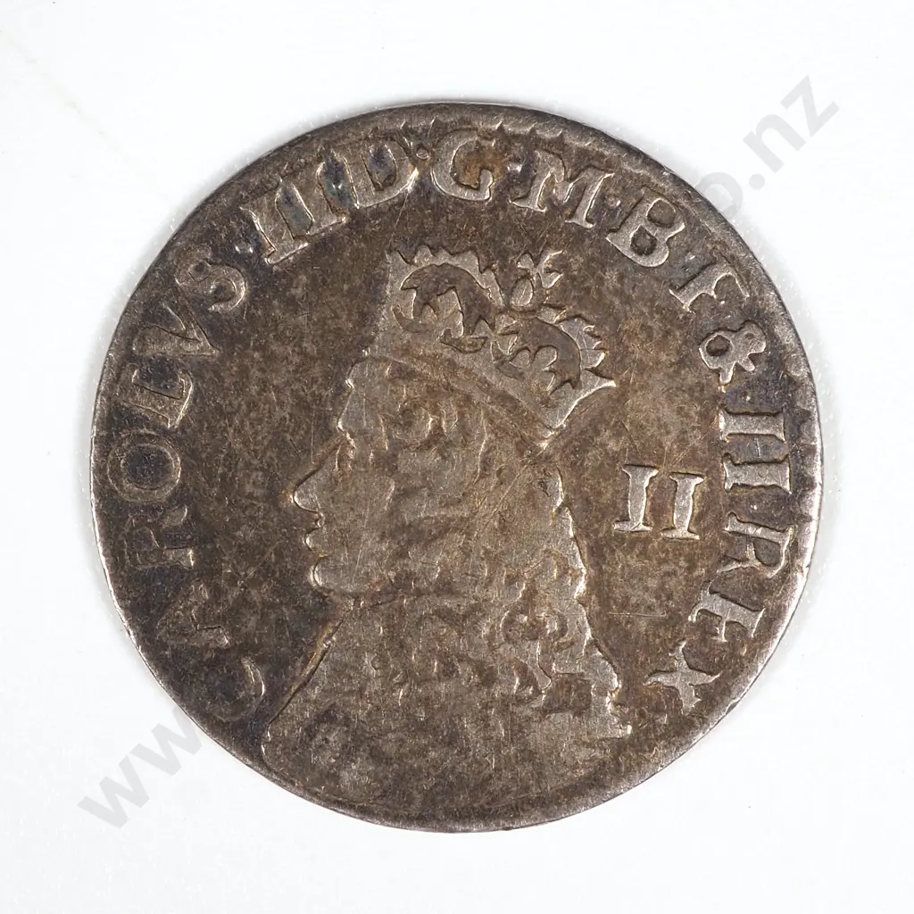 1662 United Kingdom Silver Two Pence - Charles II  Image 1++
