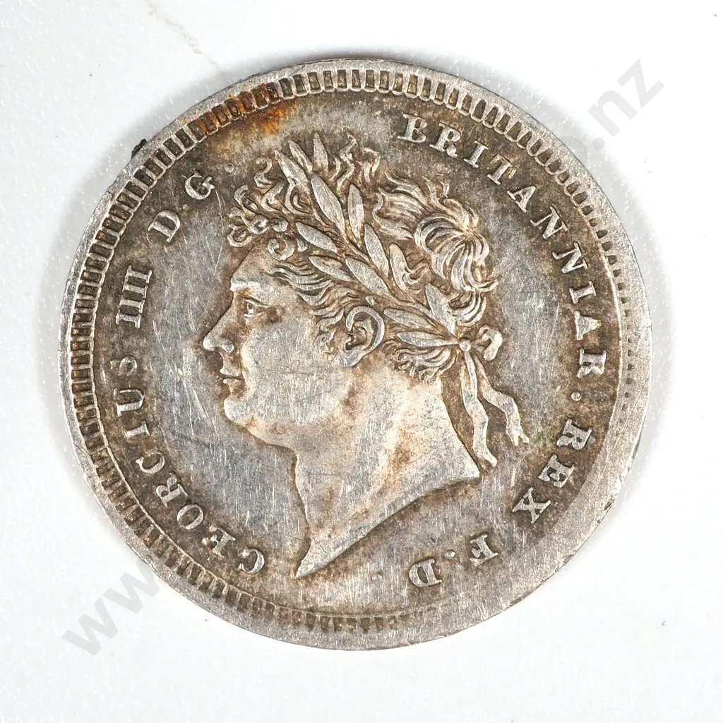 1827 United Kingdom Silver Maundy Twopence - George IV  Image 1++