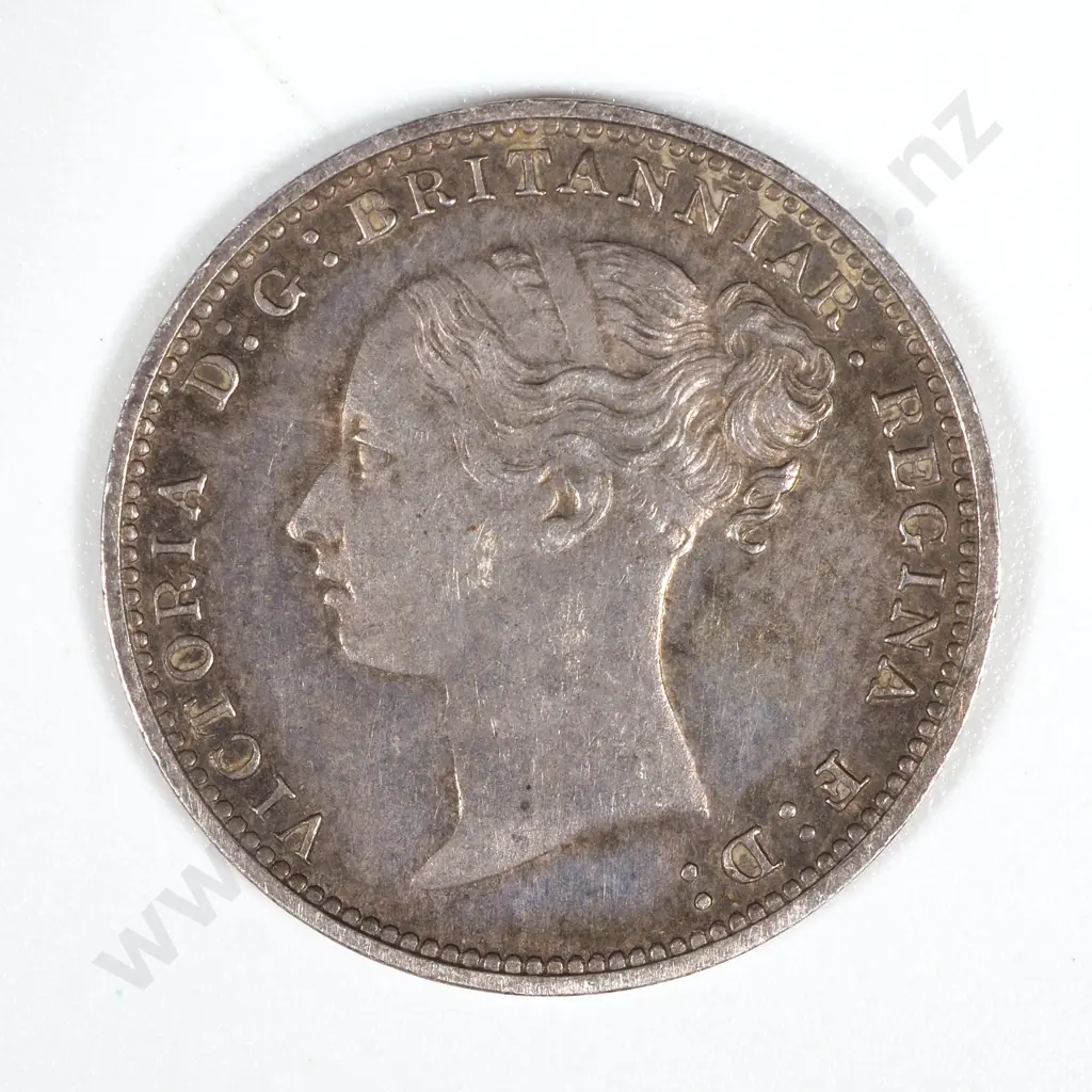 1883 United Kingdom Threepence - Victoria Younghead  Image 1++