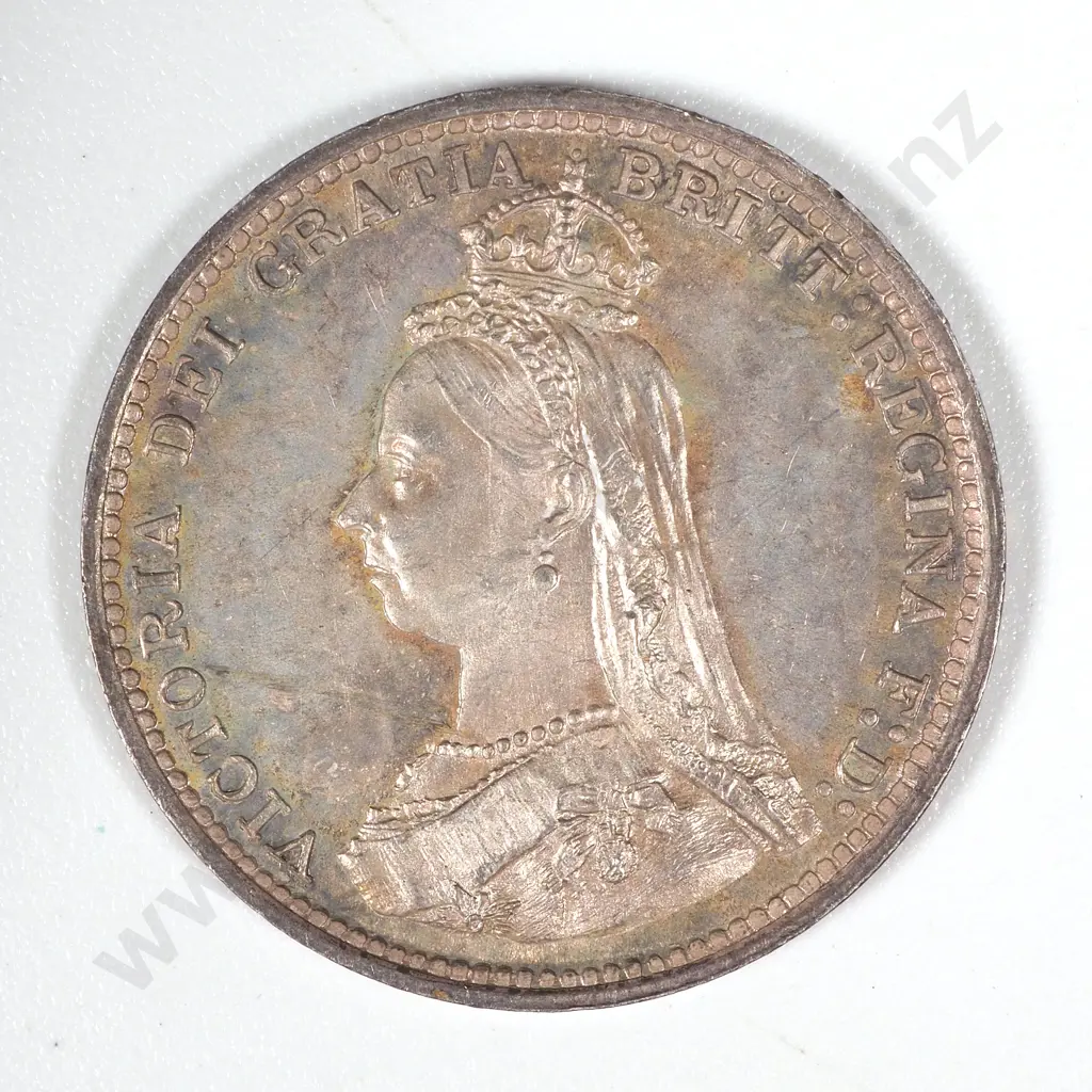 1887 United Kingdom Jubilee Threepence  Image 1++