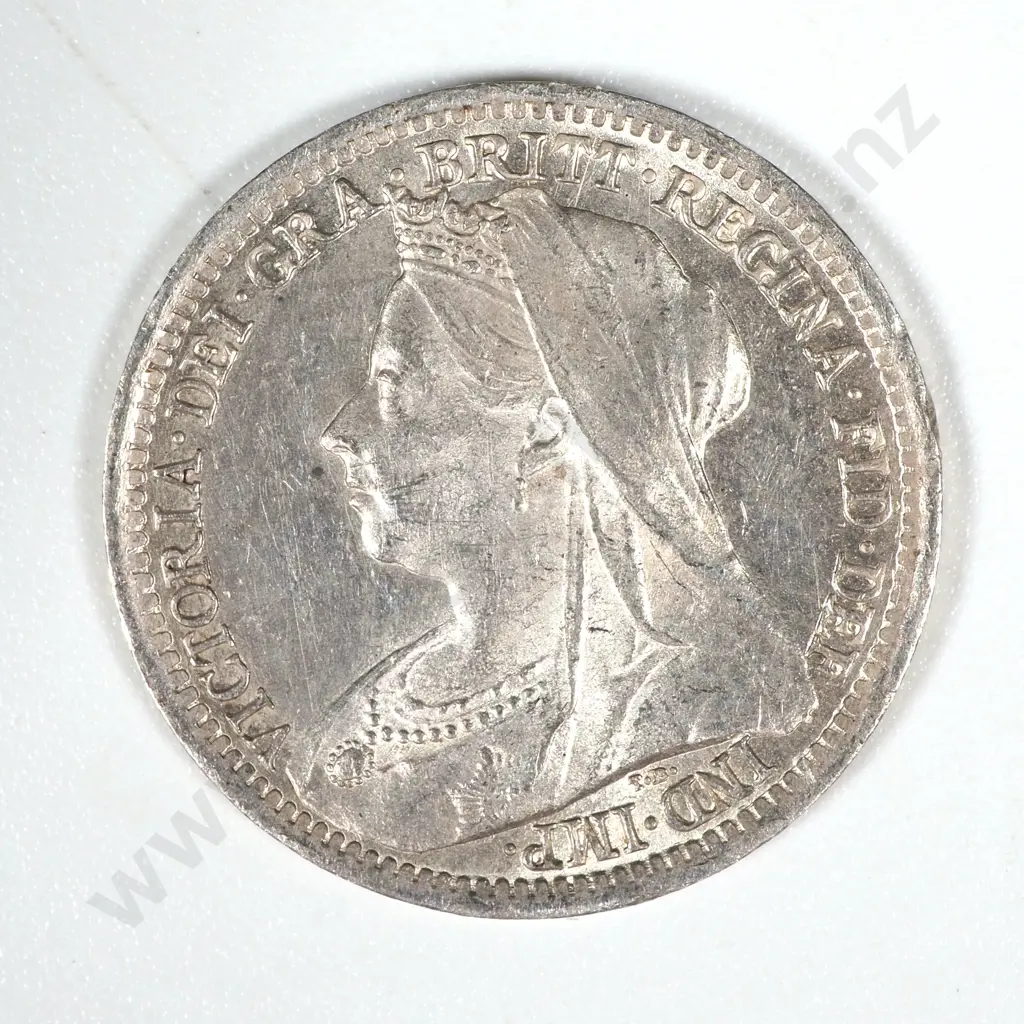 1897 United Kingdom Threepence - Frosted Example  Image 1++