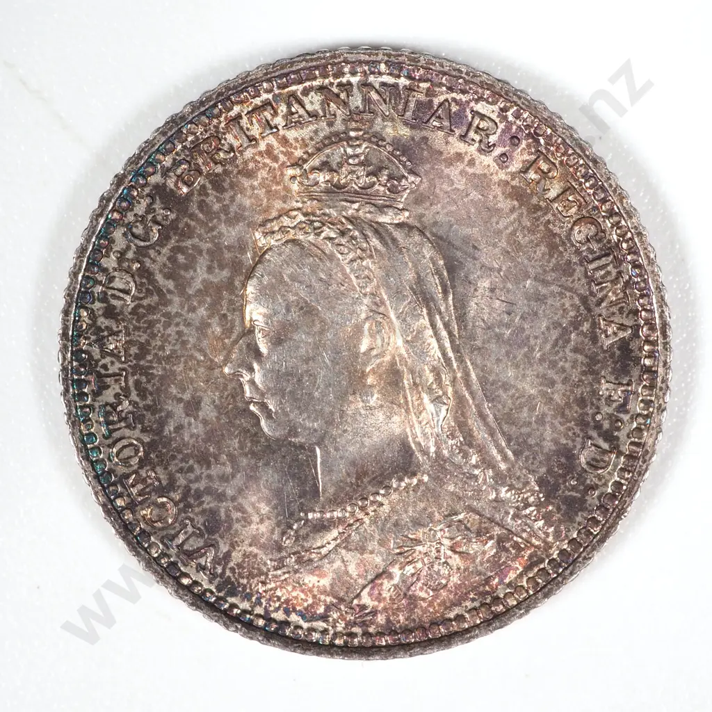 1888 United Kingdom Fourpence Groat Image 1++