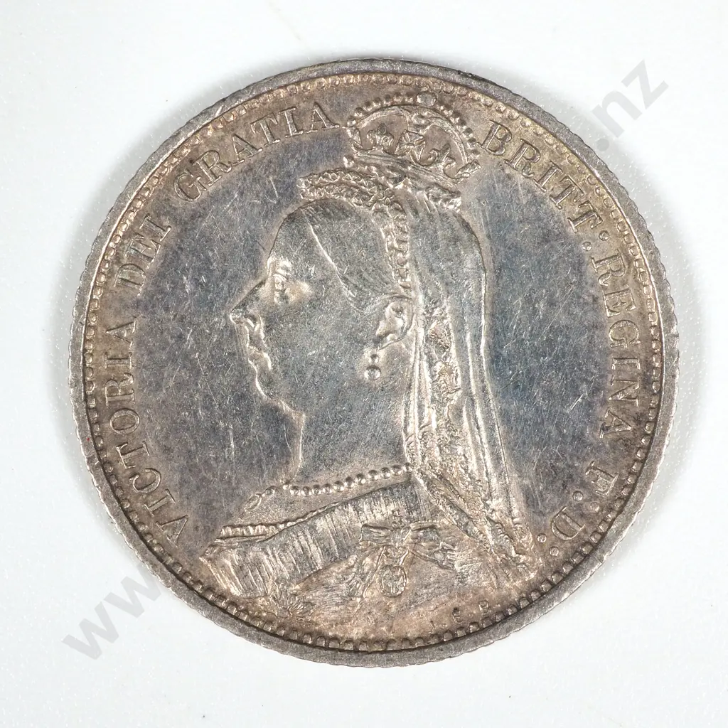 1887 United Kingdom Jubilee Bust Sixpence EF - 20 GBP  Image 1++
