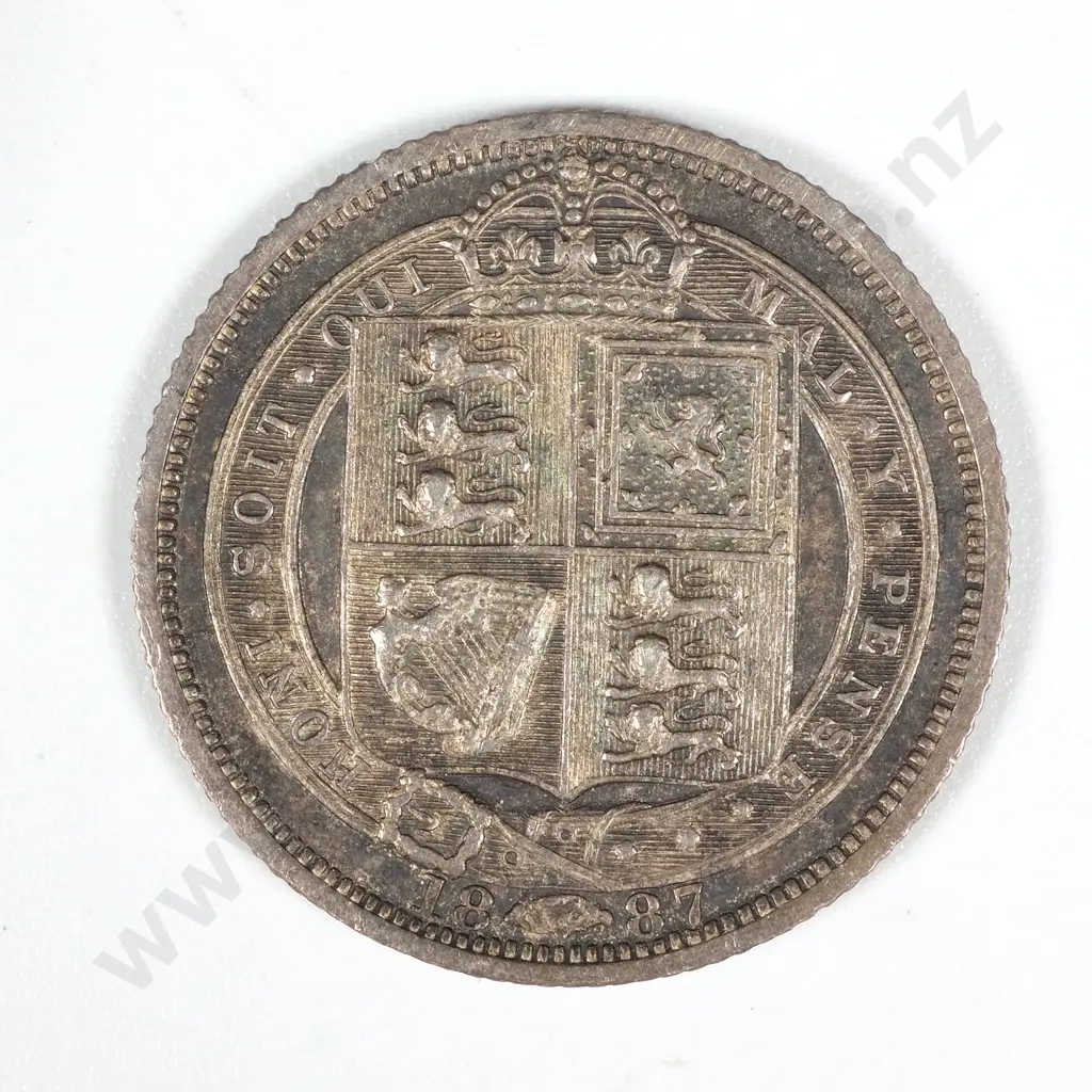 1887 United Kingdom Jubilee Bust Sixpence - EF CV 20 GBP  Image 1++