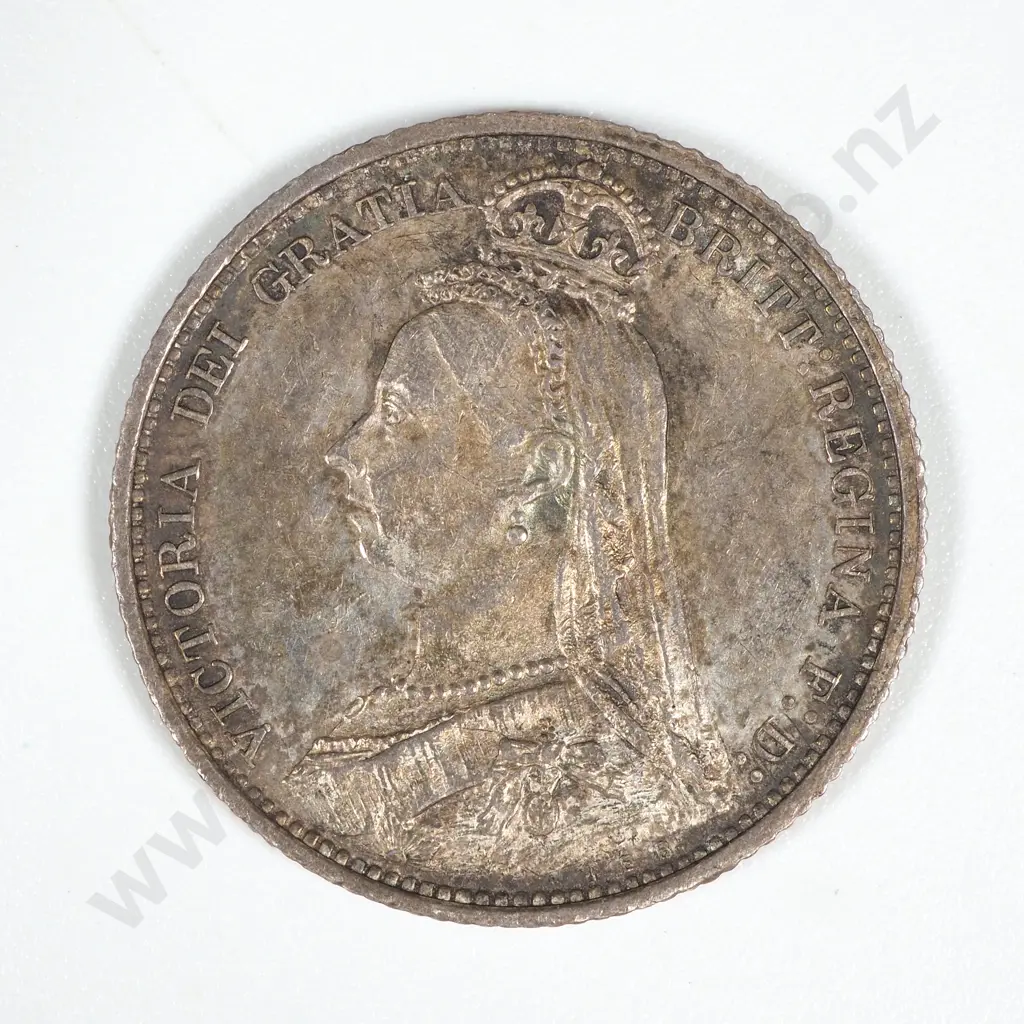 1887 United Kingdom Jubilee Bust Sixpence - EF CV 20 GBP  Image 1++