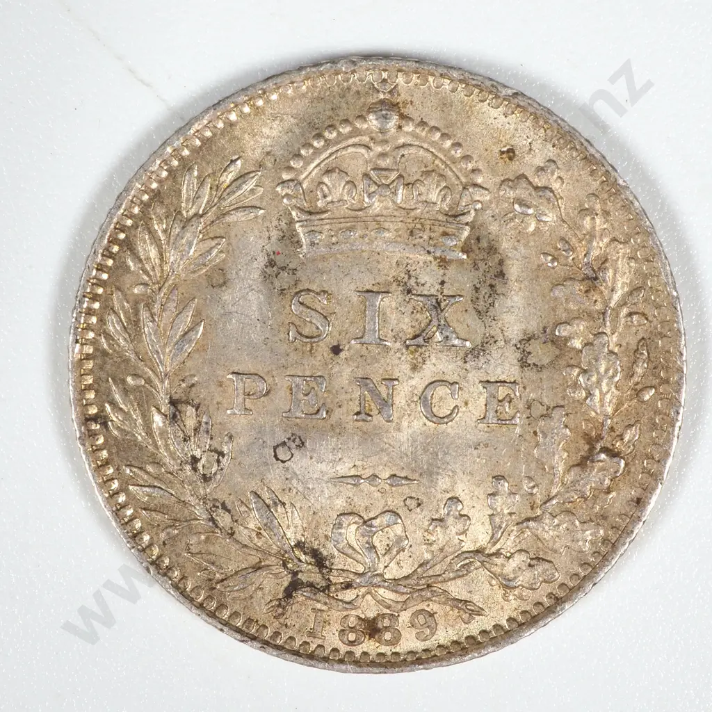 1889 United Kingdom Sixpence - AUNC CV 50 GBP  Image 1++