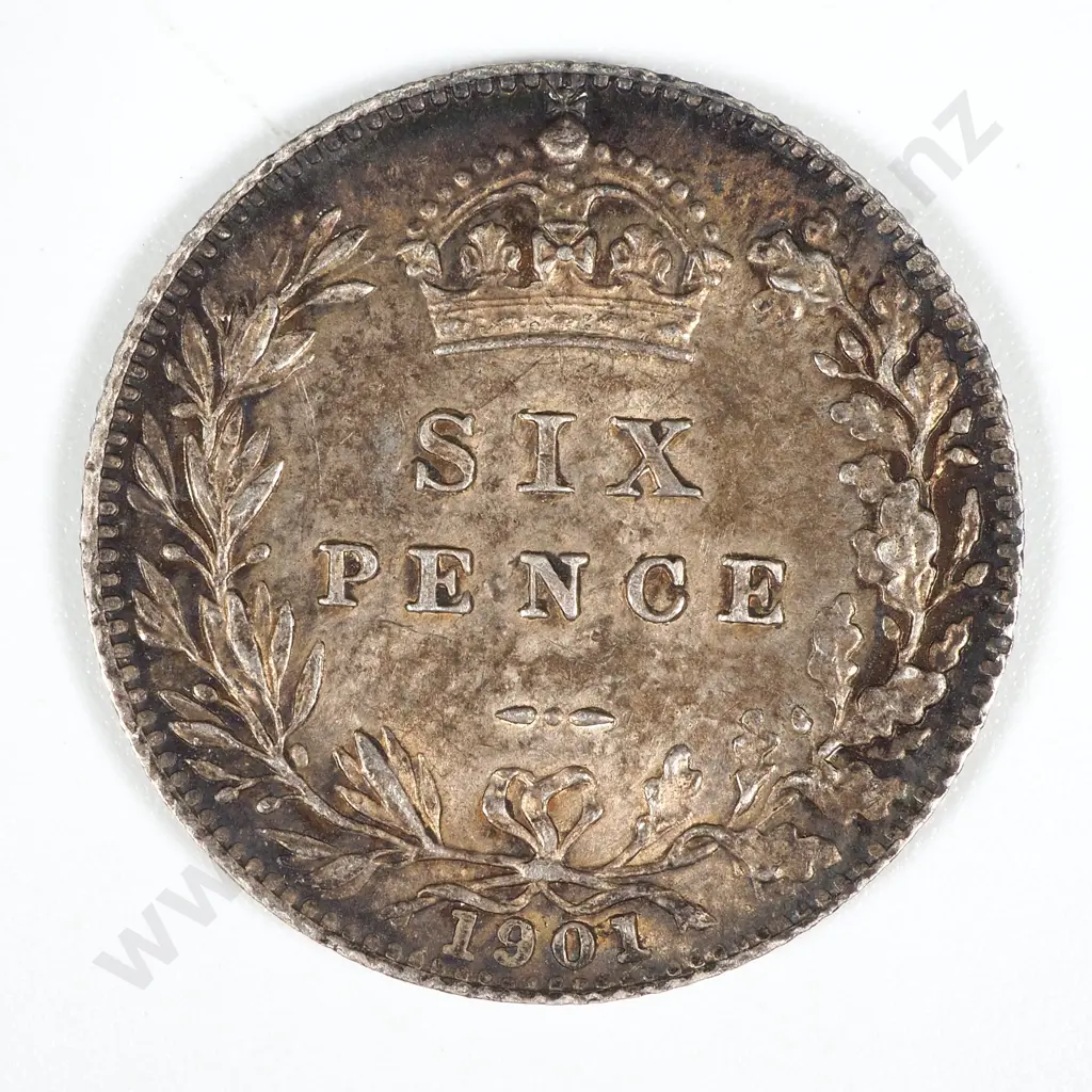 1901 United Kingdom Sixpence - EF CV 30 GBP Image 1++