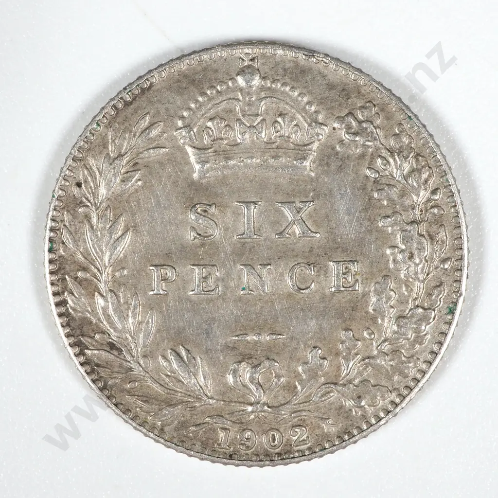 1902 United Kingdom Sixpence - EF CV 30 GBP  Image 1++