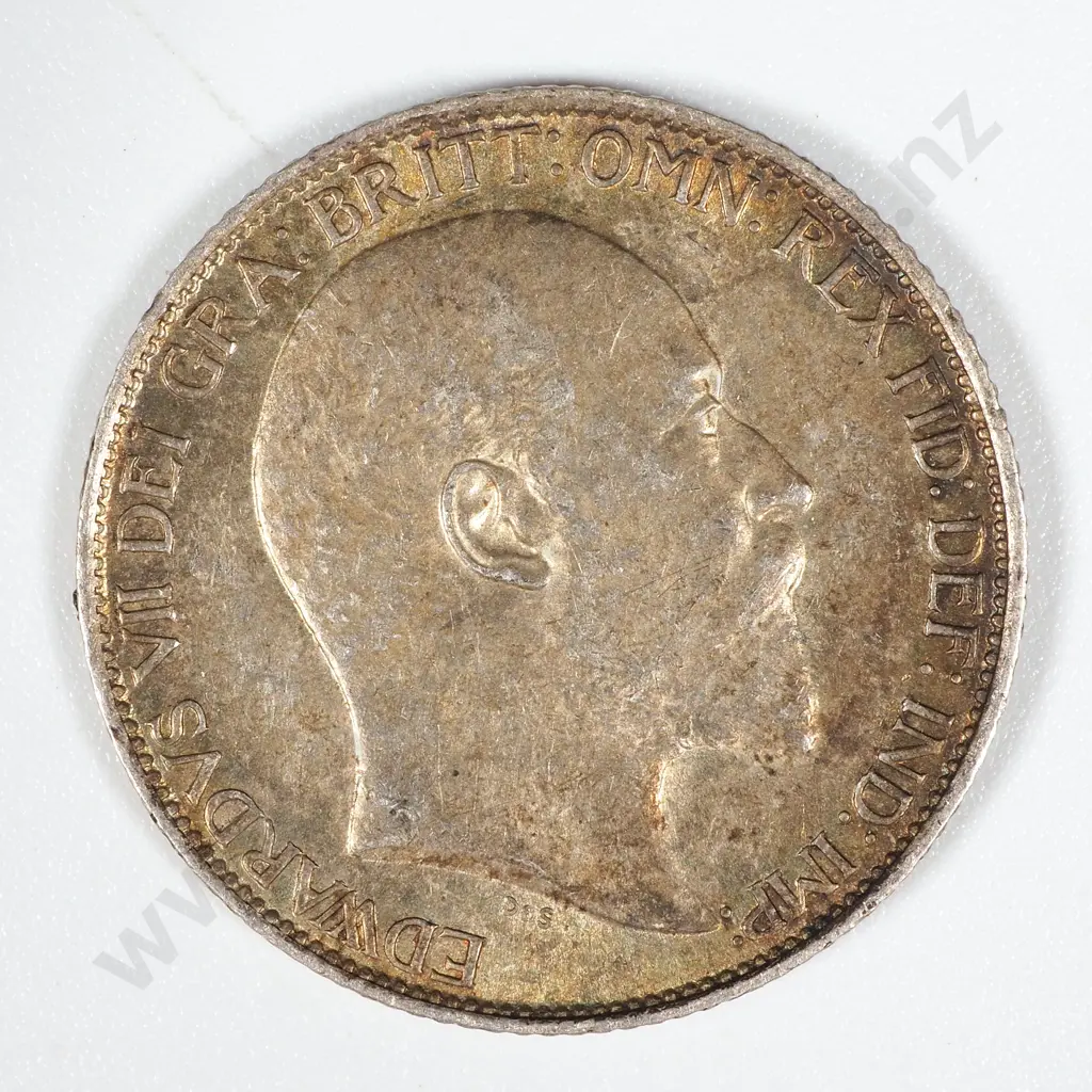 1908 United Kingdom Silver Sixpence  Image 1++