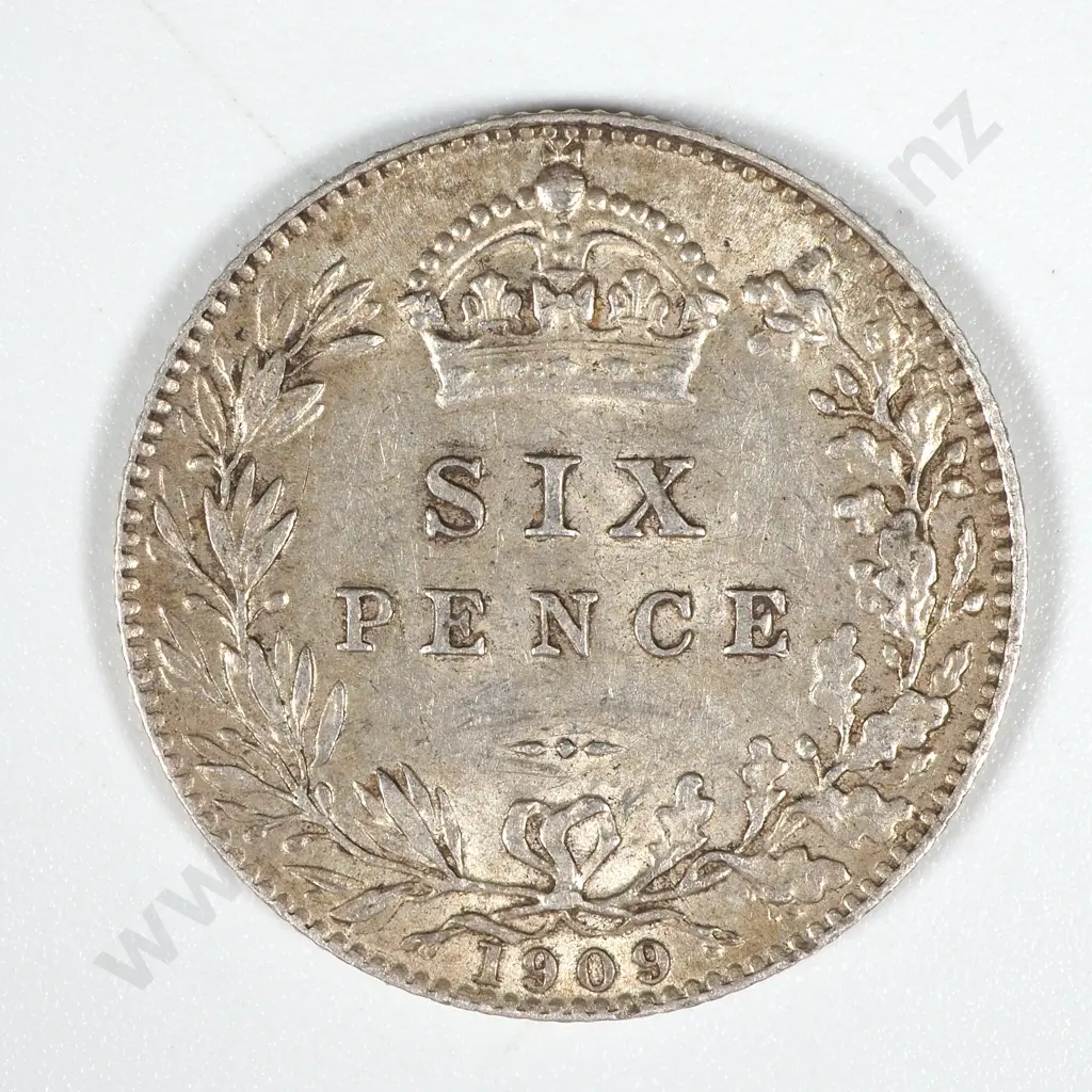 1909 United Kingdom Sixpence - EF CV 60 GBP  Image 1++
