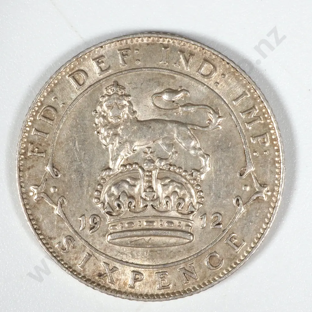 1912 United Kingdom Sixpence - EF CV 40 GBP  Image 1++