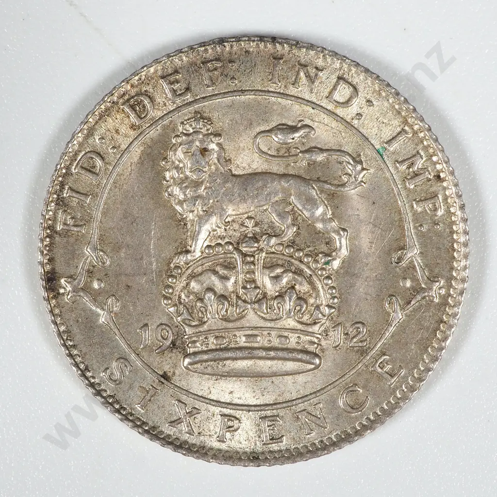 1912 United Kingdom Sixpence -UNC CV 80 GBP Image 1++