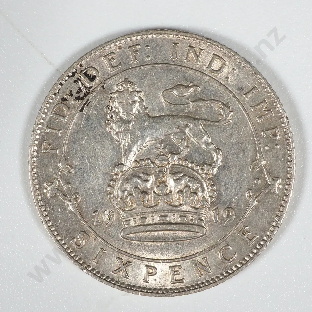 1919 United Kingdom Sixpence - EF CV 35 GBP  Image 1++