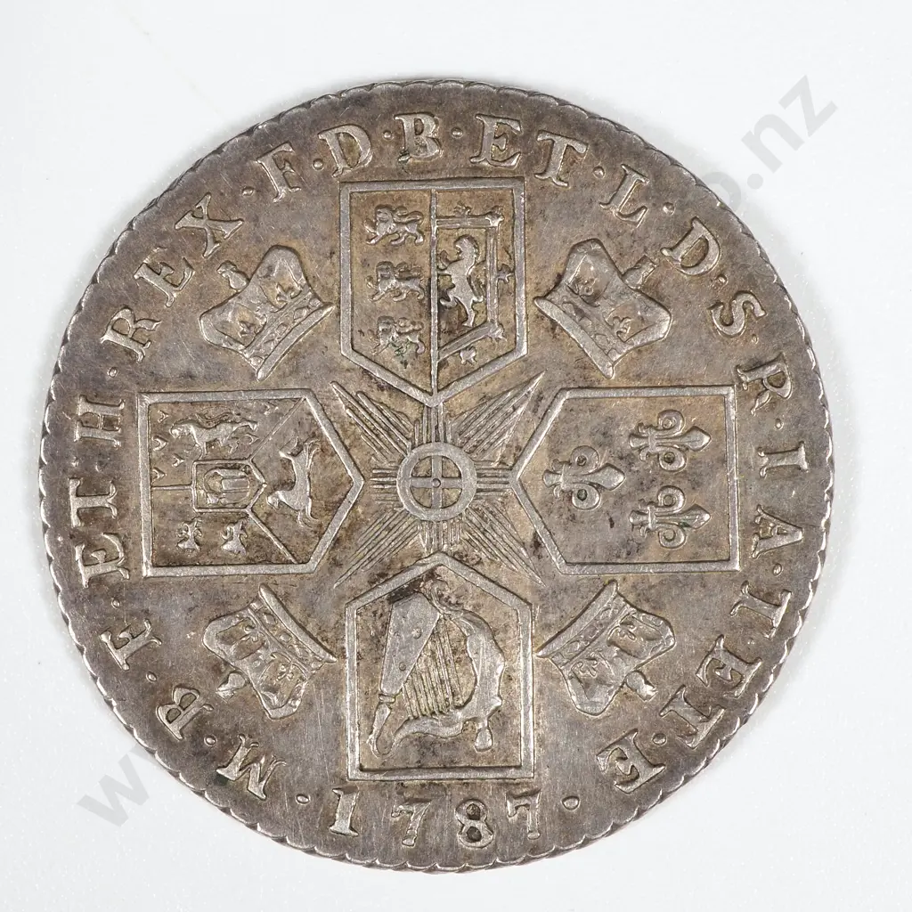 1787 United Kingdom Shilling Semee of Hearts - EF CV 135 GBP  Image 1++