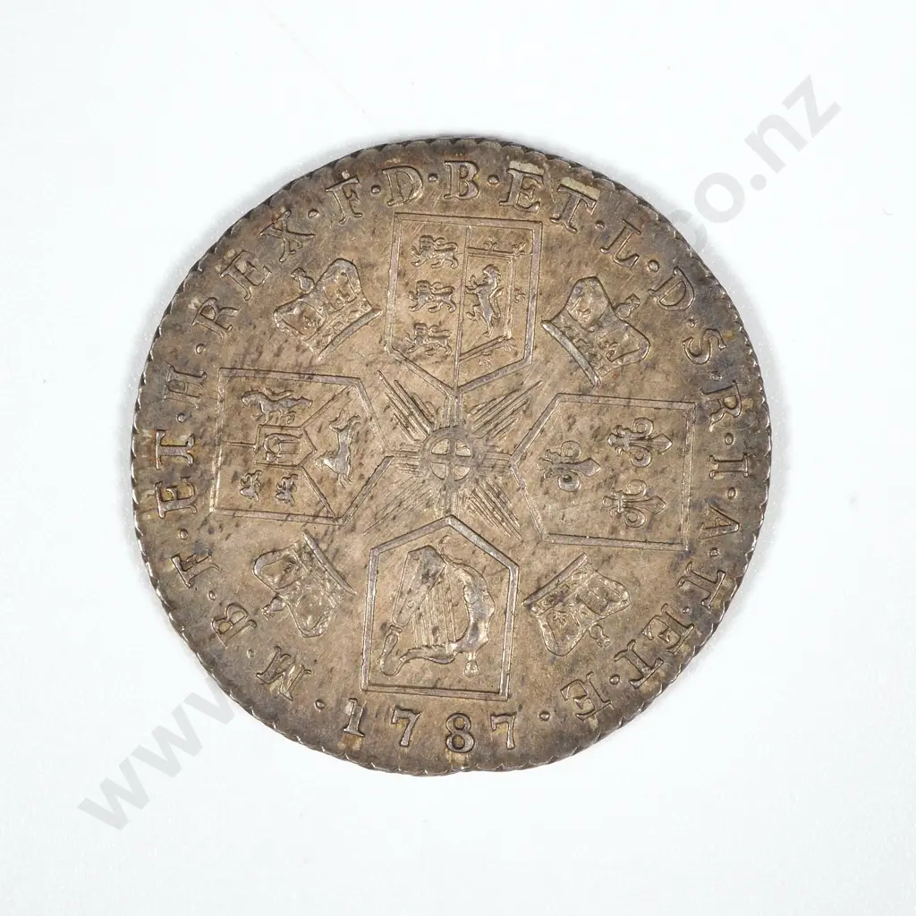 1787 United Kingdom Shilling No Semee of Hearts - EF CV 150 GBP  Image 1++