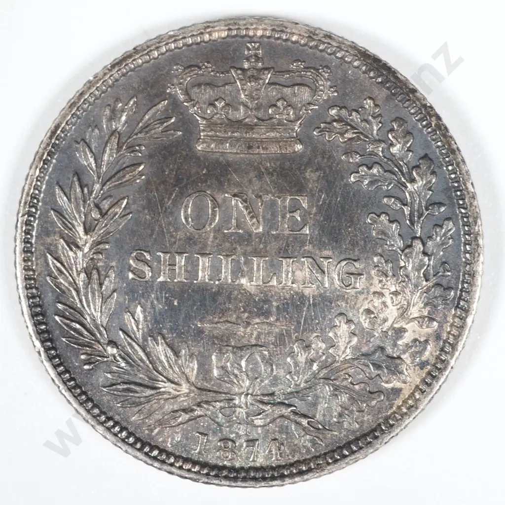 1874 United Kingdom Shilling  Image 1++