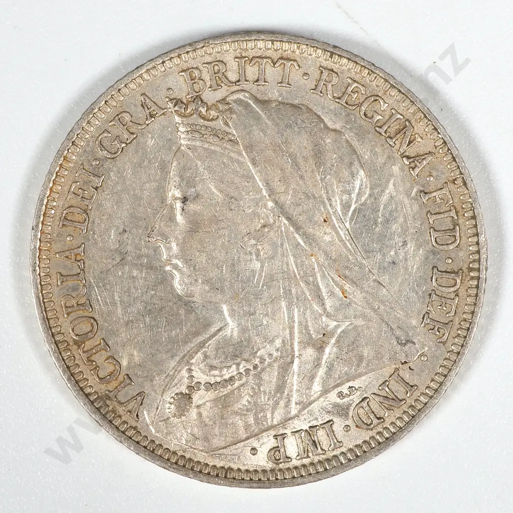 1896 United Kingdom Shilling -EF CV 55 GBP  Image 1++